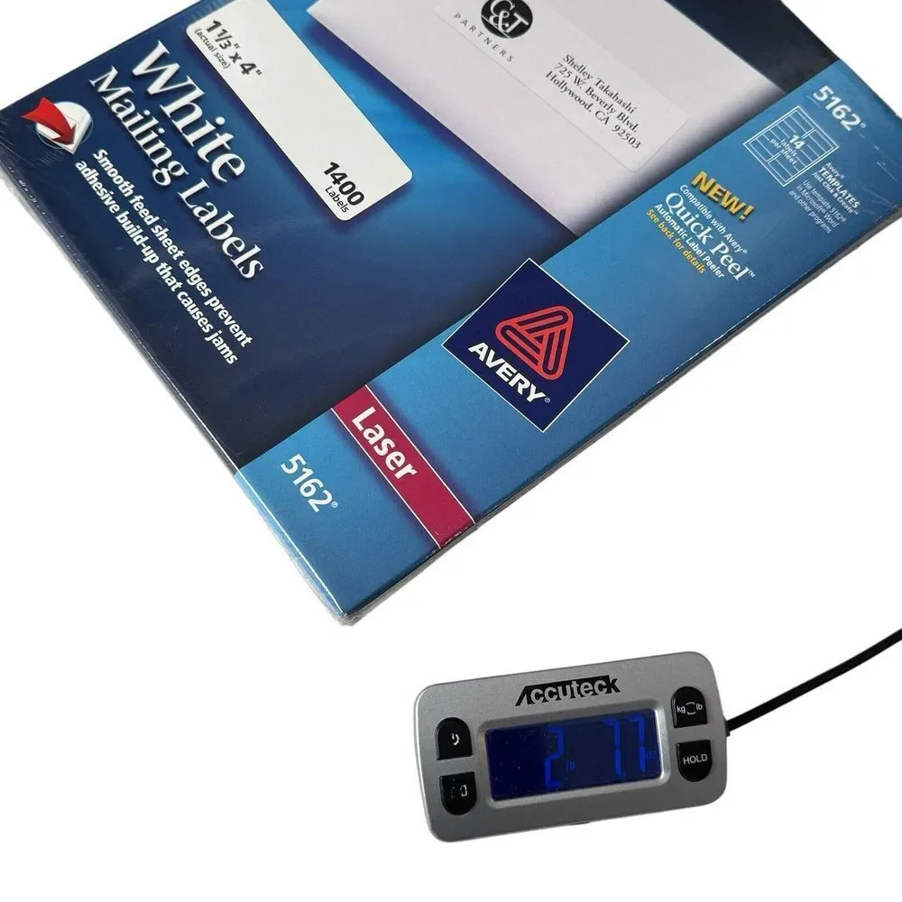 NEW Avery White Laser Address Labels 5162 - 1 1/3
